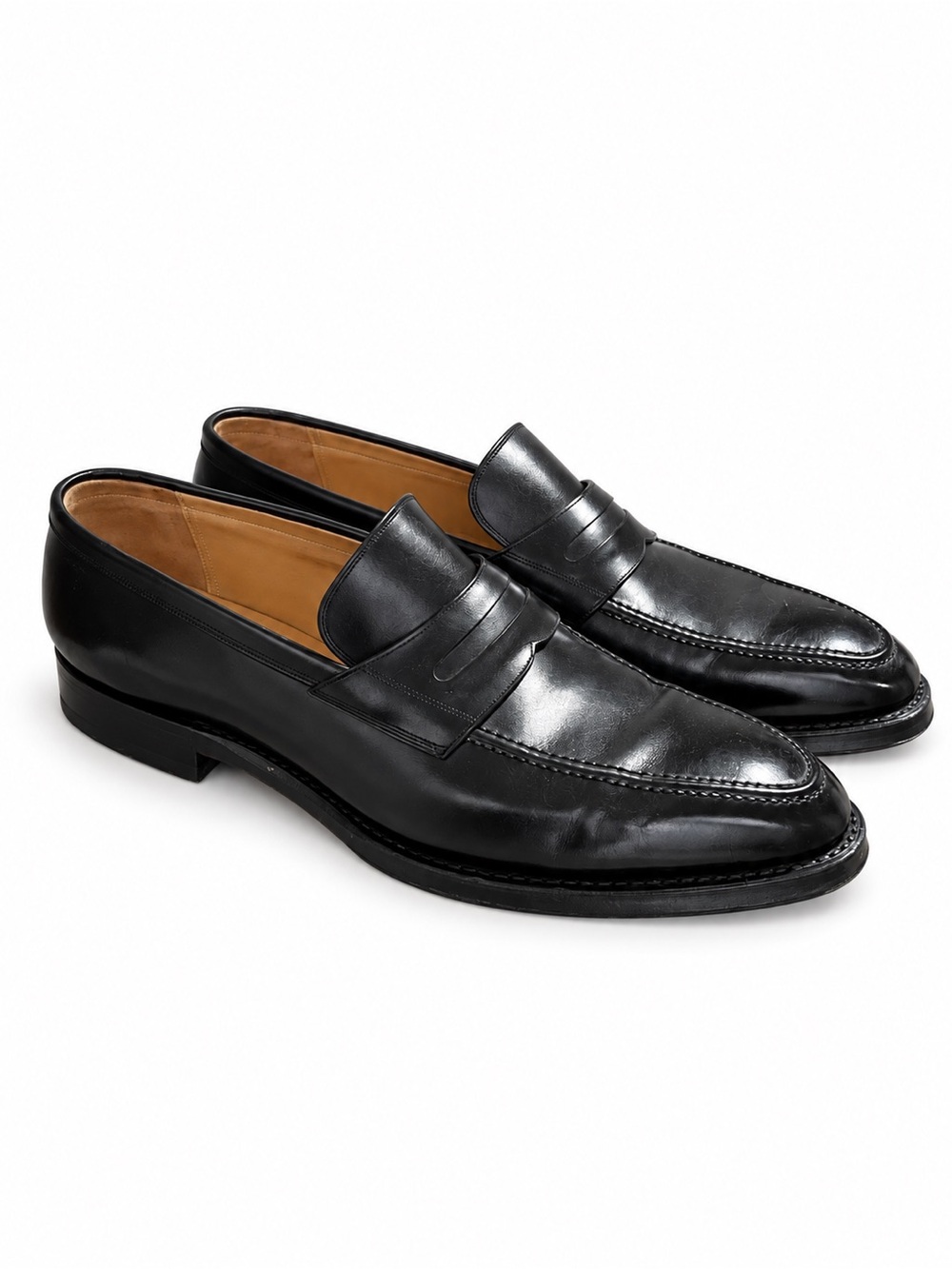 Classic Men’s Bally Black Leather Penny Loafers- Scarbone DD